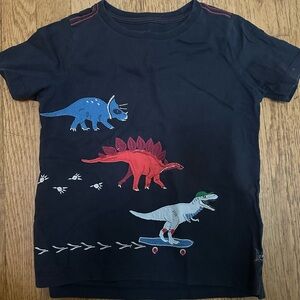 Joules Navy Blue dinosaur appliqué T shirt age 6